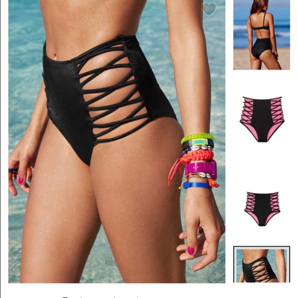 Black Victoria’s Secret PINK high-waisted bottoms